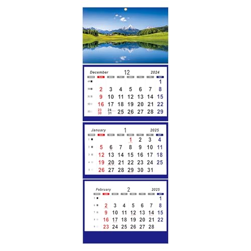 3 Month Calendar 2025, Vertical Display Planner, Holidays Block Calendar, Multi-Month View, Daily Organizing Tool, Dec 2024 to Jan 2026, Home, Offices Use, 13.19x8.66x0.79 Inches von Iouyjiu