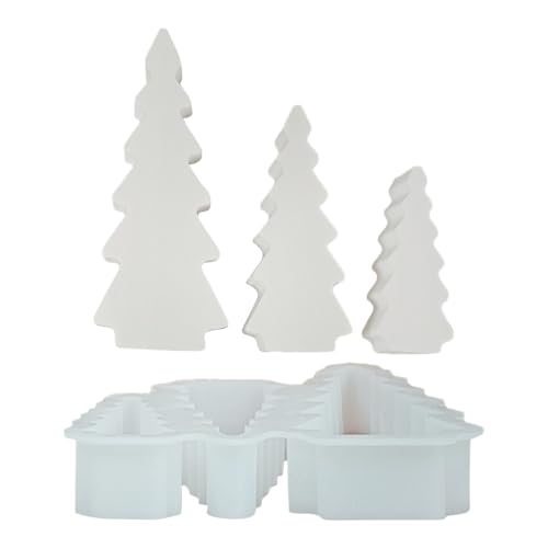 Christmas Tree Silicone Mold Set for Seasonal Crafts, Reusable Tree Molds for Holiday Resin Clay Soap Candle Crafting Gift Home Decoration Women Kids Men Crafters, 4.1x4.37 Inches Christmas Tree Silicone Mold Set for Seasonal Crafts, Reusable Tree Molds for Holiday Resin Clay Soap Candle Crafting Gift Home Decoration Women Kids Men Crafters, 4.1x4.37 Inches von Iouyjiu