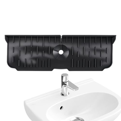 Faucet Mat for Kitchen, Silicone Splash Mat, Drying Soap Holder Guard for Kitchen, Bathroom, Protects Counter, Keeps Sink Area Dry and Organized, 16.89x5.51x3.54 Inches von Iouyjiu