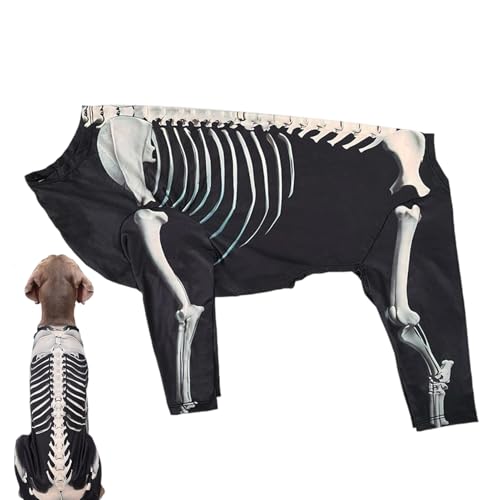 Halloween Dog Skeleton Costume Bodysuit, Pet Outfit for Puppies and Small Dogs, Holiday Photo Clothes for Outdoor Walks Parties Travel Home and Festive Gatherings, 1 Piece Halloween Dog Skeleton Costume Bodysuit, Pet Outfit for Puppies and Small Dogs, Holiday Photo Clothes for Outdoor Walks Parties Travel Home and Festive Gatherings, 1 Piece von Iouyjiu