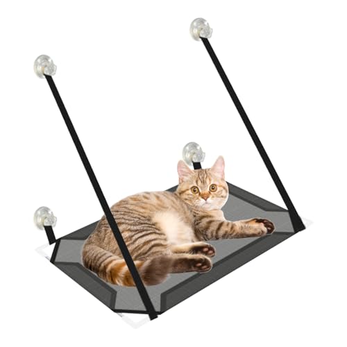 Indoor Cat Window Perch Hammock Bed with Strong Suction Cups, Hangable Pet Lounger Shelf for Apartment Dorm Bedroom Living Room Home or Sunlit Patio Napping Space, 19.69x11.81inches Indoor Cat Window Perch Hammock Bed with Strong Suction Cups, Hangable Pet Lounger Shelf for Apartment Dorm Bedroom Living Room Home or Sunlit Patio Napping Space, 19.69x11.81inches von Iouyjiu