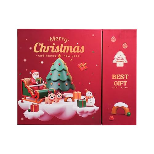 Iouyjiu 12 Tage Weihnachts-Adventsbox | 12 Tage Countdown Zahlenbox Für Kinder | Leere Countdown Kalender Behälter für Ferienhaus Familientreffen Festliche Feier Weihnachtsfeier von Iouyjiu