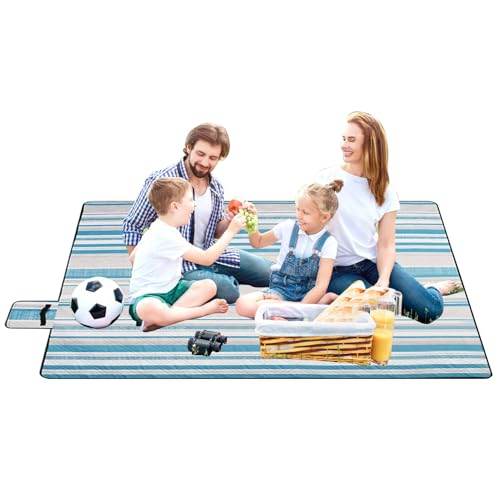 Iouyjiu Camping Matte - Campingteppich | wasserdichte rutschfeste Faltbare Matte Mit Griff Für Balkon Musikfestival Strandurlaub Terrasse Park Picknick Campingplatz Seeufer von Iouyjiu