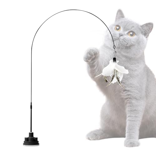 Iouyjiu Cat Teaser Wand, Cat Teaser Stick, Interactive Kitten Toy with Strong Suction Cup Base and Indestructible Build for Long Lasting Daily Entertainment, 1 Piece Iouyjiu Cat Teaser Wand, Cat Teaser Stick, Interactive Kitten Toy with Strong Suction Cup Base and Indestructible Build for Long Lasting Daily Entertainment, 1 Piece von Iouyjiu