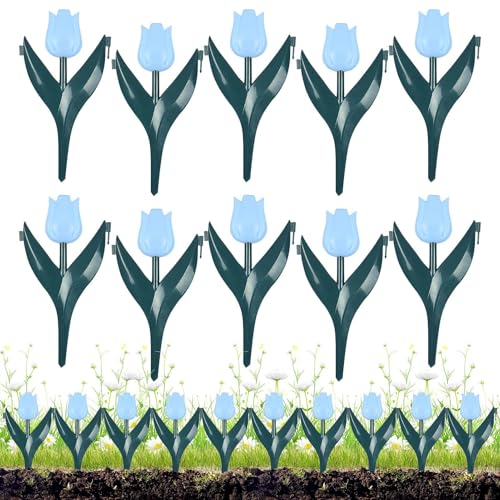 Iouyjiu Garden Fence Panel, Decorative Plant Border, Outdoor Edging Barrier, Rustproof Metal Design Easy Interlocking Setup for Yard Pool Pet Area Playground, 5.91x11.42 Inches von Iouyjiu