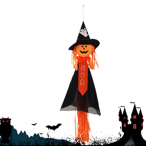 Iouyjiu Halloween-Dekorationen für Baum | Kürbis Hexe – lustige Fantasie-Ornamente für Party Mantel Schlafzimmer Küche Baum Wand Garten Fenster Schaufenster von Iouyjiu