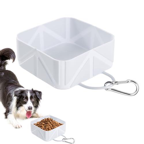 Iouyjiu Hundefutternapf Tragbar - Faltbarer Fressnapf Haustier - 500ml Hundenapf Trinkflasche für Welpe Katze Reisen Wandern Boot Outdoor Aktivitäten von Iouyjiu
