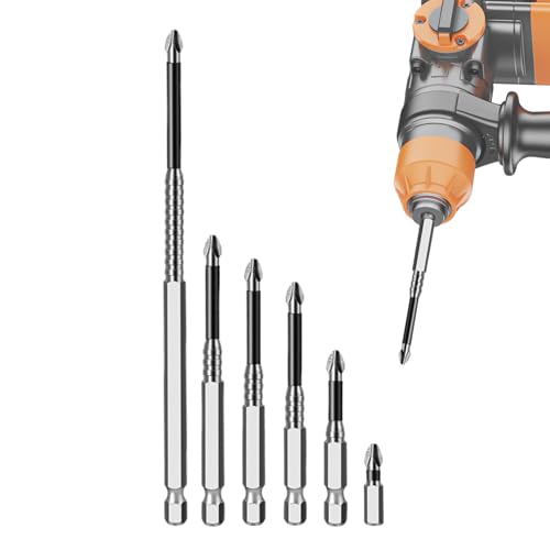 Iouyjiu Magnetische Bohrerbits - 6-teilig Kraftspitze - Stoßfest Multifunktional für Holz Metall Auto Dachmontage Iouyjiu Magnetische Bohrerbits - 6-teilig Kraftspitze - Stoßfest Multifunktional für Holz Metall Auto Dachmontage von Iouyjiu