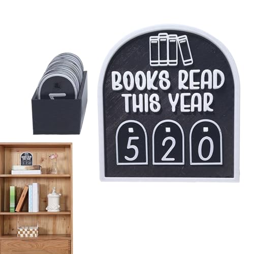 Iouyjiu Modern Book Shelf Ornament, Book Counter Display, Decorative Reading Tracker, Creative Reader Motivational Design for Study Room, Dorm, Home Library, 4.72x5.67x1.97 Inches Iouyjiu Modern Book Shelf Ornament, Book Counter Display, Decorative Reading Tracker, Creative Reader Motivational Design for Study Room, Dorm, Home Library, 4.72x5.67x1.97 Inches von Iouyjiu
