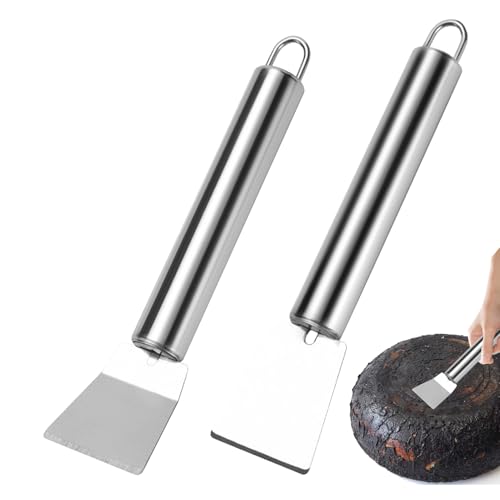 Iouyjiu Multifunktionaler Reinigungsspatel für Küche | Haushaltsreinigungsspatel aus Edelstahl | widerstandsfähiger Schaber gegen Rost, Küchenutensilien für Grill, Grill, Kühlschrank von Iouyjiu