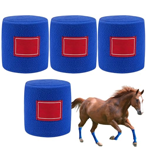 Iouyjiu Pferdebandagen | Elastische Gliedmaßenbandage | 4 weiche Bandagen für Reiten Events Pferdesport Training Pflege Stall von Iouyjiu