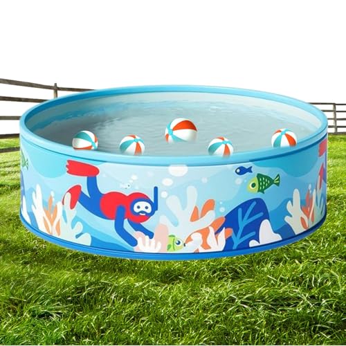 Iouyjiu Schwimmbecken - Kinderbecken - PVC Verdicktes Rundbecken Für Garten Kinder Erwachsene Hinterhof Wasserspaß Freizeitaktivität von Iouyjiu