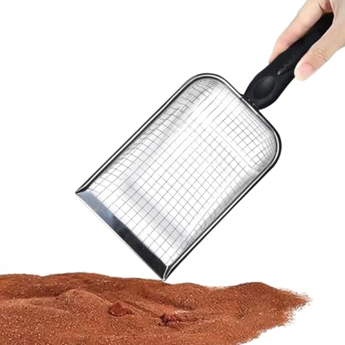 Metal Cat Litter Scoop, Deep Curved Litter Box Scooper with Non-Stick Sifter, Heavy-Duty Pooper Scoopers for Cat Waste, Easy Grip Handle for Daily Cleaning, 1 Piece von Iouyjiu