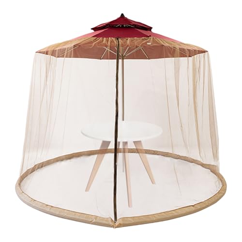 Patio Umbrella Net, Outdoor Umbrella Net, Parasol Mesh Netting with Easy to Use Zipper Design and Weather Resistant Material for Garden or Backyard Protection, 1 Piece Patio Umbrella Net, Outdoor Umbrella Net, Parasol Mesh Netting with Easy to Use Zipper Design and Weather Resistant Material for Garden or Backyard Protection, 1 Piece von Iouyjiu