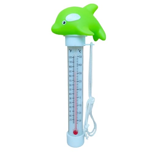 Pool Thermometer, Floating Temperature Gauge, Cartoon Animal Design, Shatter Resistant Build, Attached Hanging String, Crafted from Robust Materials, 8.27x3.15x2.17in von Iouyjiu