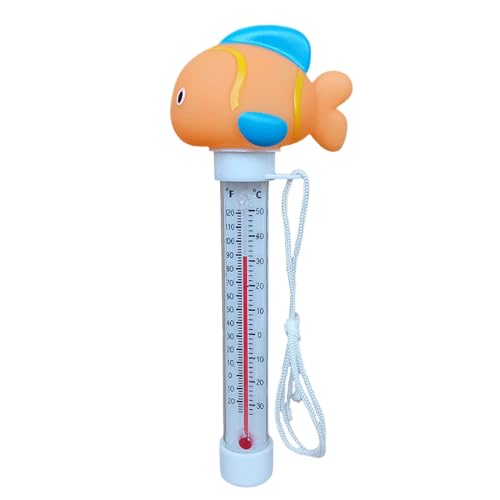 Pool Thermometer, Floating Temperature Gauge, Cartoon Animal Design, Shatter Resistant Build, Attached Hanging String, Crafted from Robust Materials, 8.27x3.15x2.17in von Iouyjiu