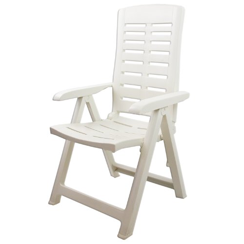 Ipae-Progarden S.P.A. 85001 SILLON PLEGABLE. COLOR: BLANCO 60x61x109cm MODELO: MULTIPOSICIONNES PROGARDEN, Bianco von ipae progarden