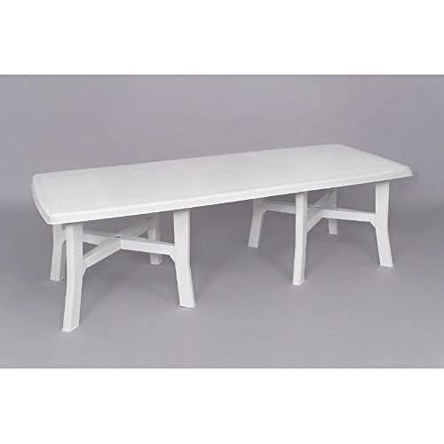 Rechteckiger ausziehbarer Gartentisch, Made in Italy, 160x100x72 cm (geschlossen), Farbe Weiß von Ipae-Progarden S.P.A.