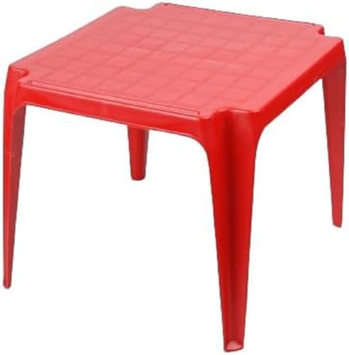 Stapelbarer Kindertisch, Made in Italy, 56 x 52 x 44 cm, rote Farbe von Ipae-Progarden S.P.A.