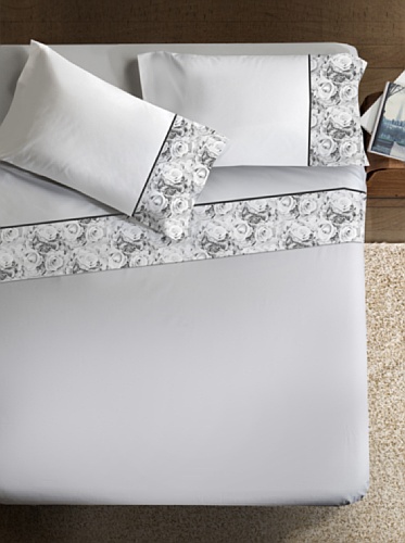 Bettwäsche Set Armonie Classic Elegance Farbe weiß 260x290cm von Ipersan