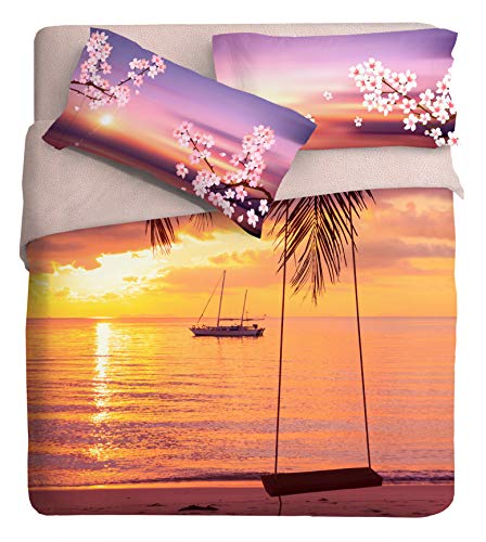 Ipersan Bettwäsche-Set für Doppelbett, Motiv: Sonnenuntergang von Ipersan