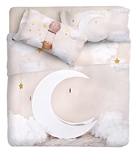 Ipersan Fine Art Bettwäsche-Set mit Digitaldruck, 100% Baumwolle, bezaubernd, für Doppelbett von Ipersan