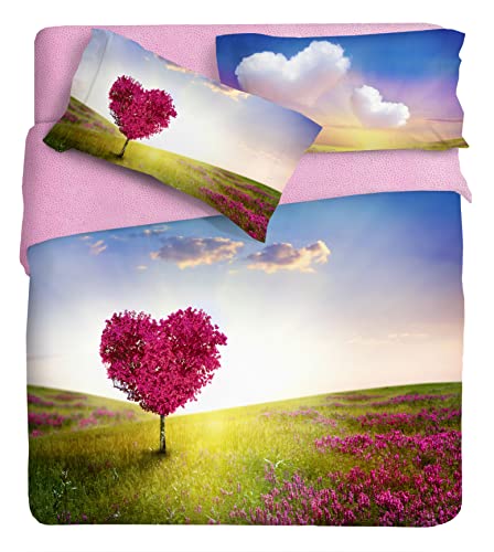 Foto-Bettwäsche-Set, quadratisch, feine Art, 1 Einzelbett, Baum von Ipersan