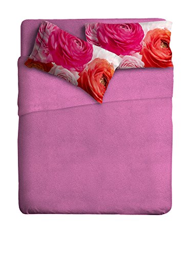 Ipersan 1-Size Bettwäsche Set fotografisch Bouquet Farbe Rose/Kirsche 160x300cm. von Ipersan