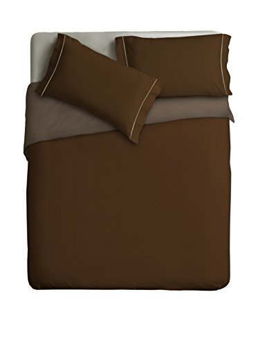 Ipersan 1-Size zweifarbig Bettbezug Kaffee/Taubengrau 155x240cm von Ipersan