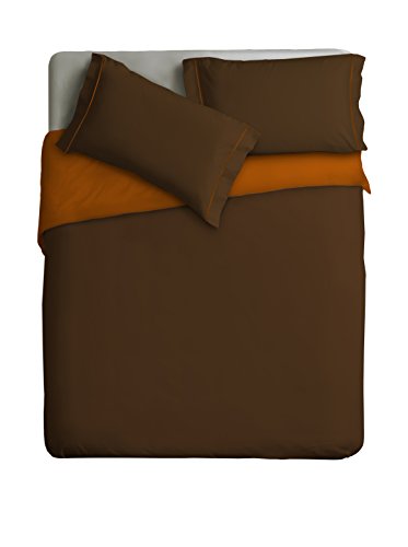Ipersan 1-Size zweifarbig Bettbezug kaffee/Orange 155x240cm von Ipersan