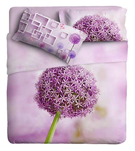 Ipersan Alium Bettwäsche-Set, Fotodruck Fine-Art, Organic Cotton Glicine, Doppelbett von Ipersan