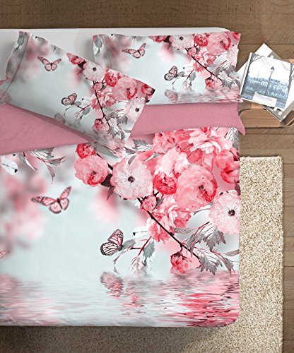 Ipersan Bettwäsche Art De Vivre Double-Face Incanto rosa/Taupe 255 x 200 cm + 2/52 x 83 cm von Ipersan