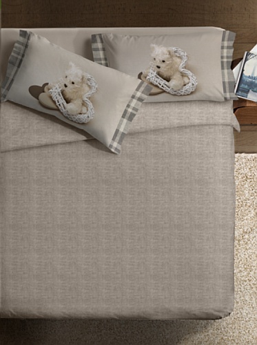 Ipersan Bettbezug Set Fine Art Mon Coeur Farbe beige/weiß 255x240cm von Ipersan