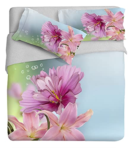 Ipersan Bettbezug Set mit Platziertem fotografisch Druck Gerbera Farbe Rose/Fuchsie 255x240 von Ipersan