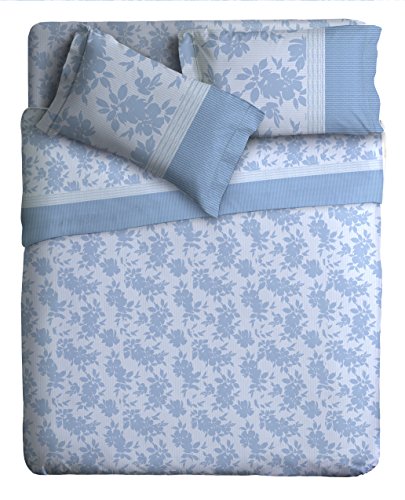 Ipersan Bettwäsche - Doppelbett - Blau Denim - 100% Baumwolle von Ipersan