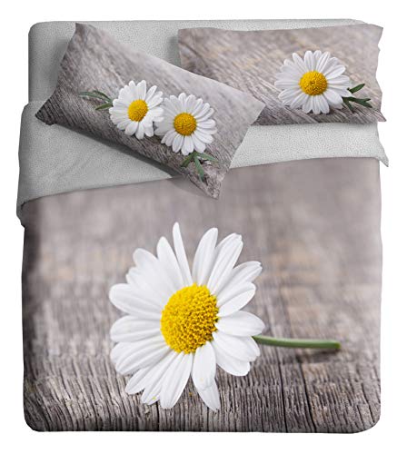 Ipersan Camomilla Bettwäsche mit Fotodruck Fine Art Baumwolle Organic grau Doppelbett von Ipersan