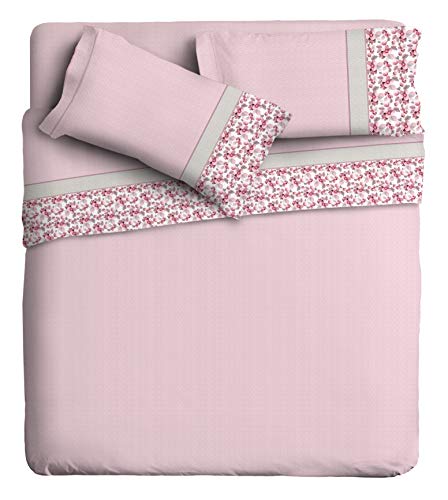 Ipersan Flo Rosa Doppelbett Art De Vivre 100% Reine Baumwolle, Doppelbett von Ipersan