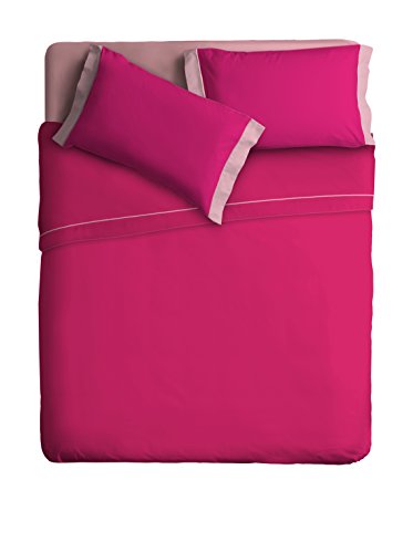 Ipersan zweifarbig Bettwäsche Set Farbe fuchsie/rose cm. 160x290 von Ipersan