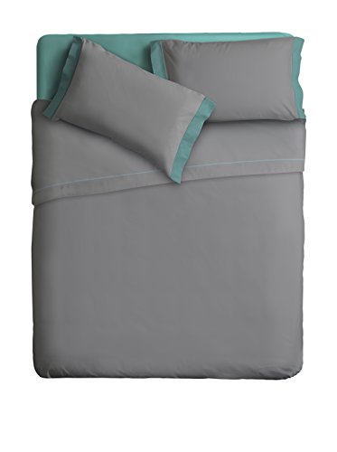 Ipersan zweifarbig Bettwäsche Set Farbe grau/grün 240x290 cm. von Ipersan