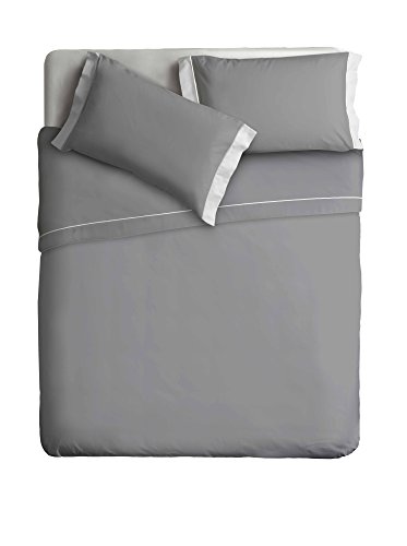 Ipersan zweifarbig Bettwäsche Set Farbe grau/weiß 240x290 cm. von Ipersan