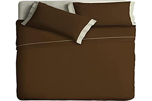 Ipersan zweifarbig Bettwäsche Set Farbe kaffee/beige 240x290 cm. von Ipersan