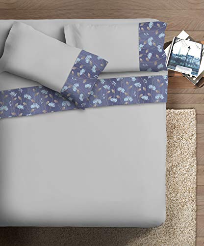 Ipersan Komplett mit Fotorand Armonie Doppelbett Design Verbena Hintergrund grau von Ipersan