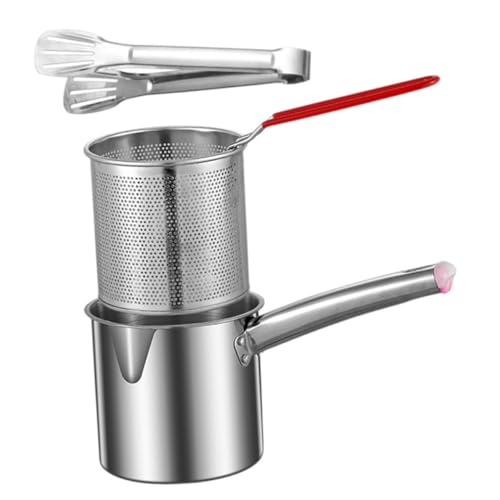 Ipetboom 1 Satz Frittiergerät Multifunktionale Fritteuse für Zuhause Frittiergerät mit Praktischem Griff zum Frittieren Kochen und Brühen von Suppen von Ipetboom