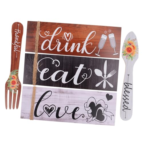 Ipetboom Bauernhaus-wanddekor Küche Holz Rustikal Esszimmer Wandkunst Dekoration Eingangsbereich Überschrankdekor Schild von Ipetboom