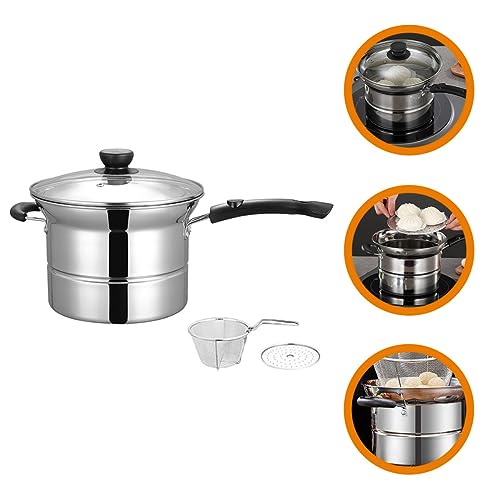 Ipetboom 1 Satz Multifunktions Topf mit Deckel Frittier und Nudeltopf für Pasta Suppe und für Zuhause Restaurant Hotel Hitzebeständiger Griff Ipetboom 1 Satz Multifunktions Topf mit Deckel Frittier und Nudeltopf für Pasta Suppe und für Zuhause Restaurant Hotel Hitzebeständiger Griff von Ipetboom