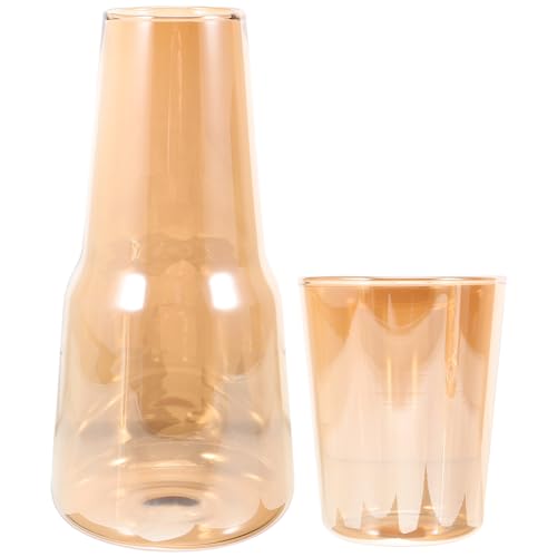 Ipetboom 1 Satz Wasserkaraffe Set aus Hitzebeständigem mit Becher für Wasser Säfte und Praktisch und für Zuhause Perfektes zur Einweihung von Ipetboom