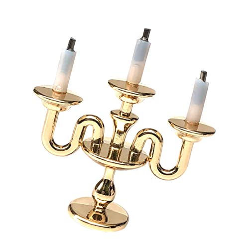 Ipetboom 1 Stück Mini Kerzenständer Tischlampe Dekorative Layout Requisite für Miniaturhäuser Leicht zu Reinigen Einzigartiges Design DIY Projekte von Ipetboom