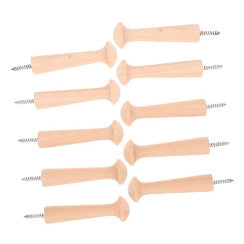 Ipetboom 10 Stück Holz Garderobenhaken Schraubbar Massive Naturholz Wandhaken für Schlüssel Taschen Mäntel Vielseitige Wandorganizer für Bad Küche Flur und Bastelräume Ipetboom 10 Stück Holz Garderobenhaken Schraubbar Massive Naturholz Wandhaken für Schlüssel Taschen Mäntel Vielseitige Wandorganizer für Bad Küche Flur und Bastelräume von Ipetboom