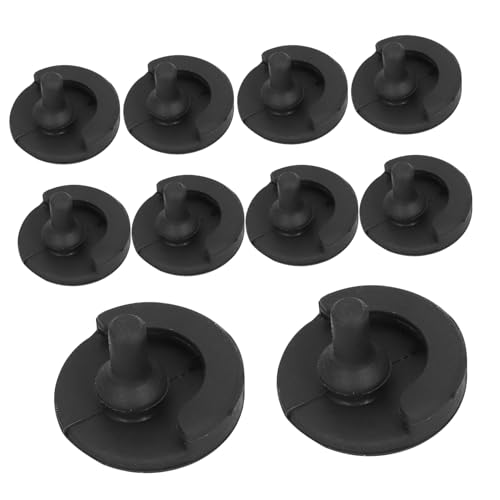 Ipetboom 10 Stück Luftfritteuse Silikonfüße Ersatzteile für Luftfritteusen Basket und Tablett Rutschfeste Gummistopper Schutz für Luftfritteuse Zubehör Schwarze Runde Ecken von Ipetboom