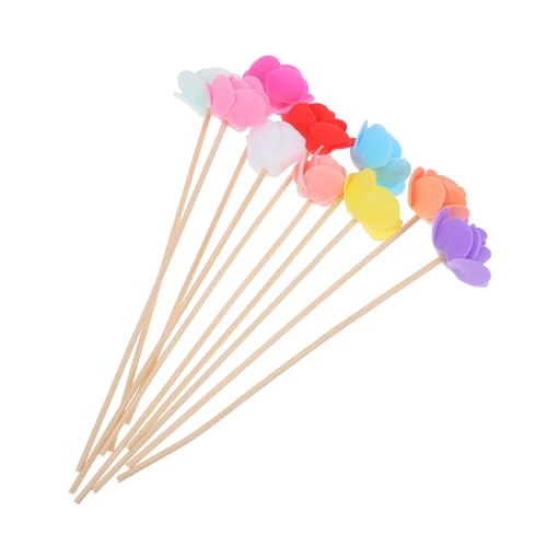 Ipetboom 10 Stück Teiliges Bunter Holz Aroma diffusor Sticks mit Getrockneten Blumen Stark Duftend für Raumluftverbesserung Geeignet für Wohnzimmer Büro Schlafzimmer Ätherische Öl Diffuser von Ipetboom